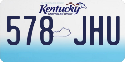 KY license plate 578JHU