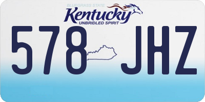 KY license plate 578JHZ