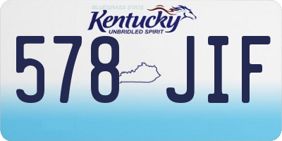 KY license plate 578JIF