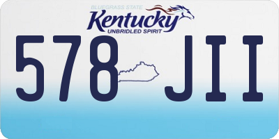 KY license plate 578JII