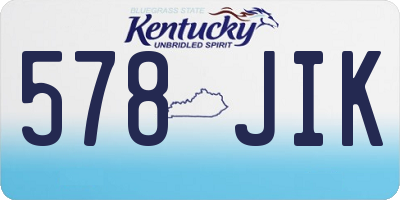 KY license plate 578JIK