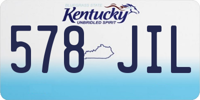 KY license plate 578JIL