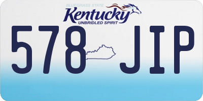 KY license plate 578JIP