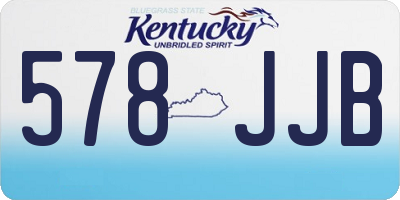 KY license plate 578JJB
