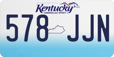 KY license plate 578JJN