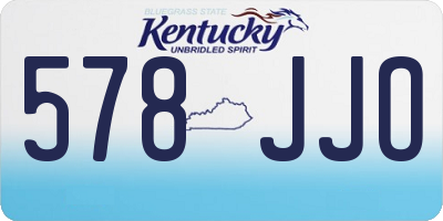 KY license plate 578JJO