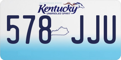 KY license plate 578JJU