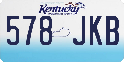 KY license plate 578JKB