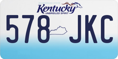 KY license plate 578JKC