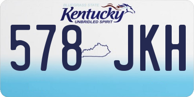 KY license plate 578JKH
