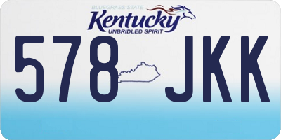 KY license plate 578JKK