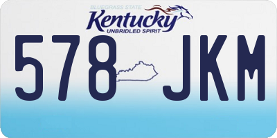 KY license plate 578JKM