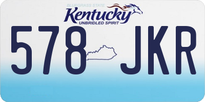 KY license plate 578JKR