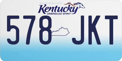 KY license plate 578JKT