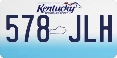 KY license plate 578JLH