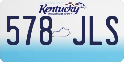 KY license plate 578JLS