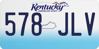 KY license plate 578JLV
