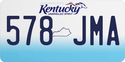 KY license plate 578JMA