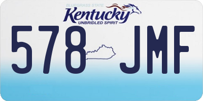 KY license plate 578JMF