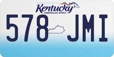 KY license plate 578JMI