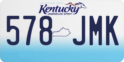 KY license plate 578JMK