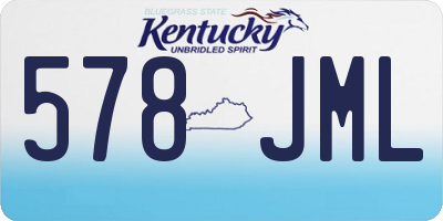 KY license plate 578JML