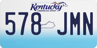KY license plate 578JMN