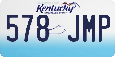 KY license plate 578JMP