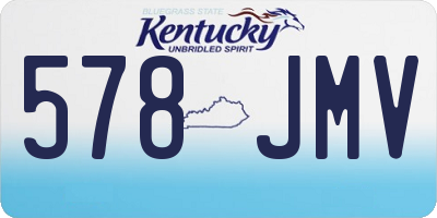 KY license plate 578JMV