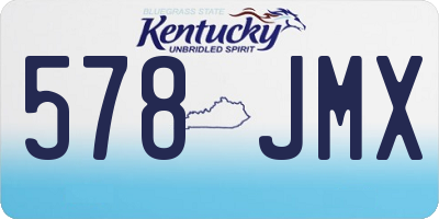 KY license plate 578JMX