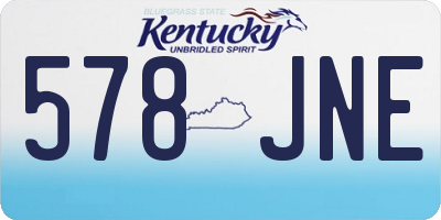 KY license plate 578JNE