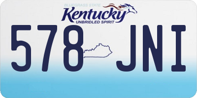 KY license plate 578JNI