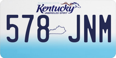 KY license plate 578JNM