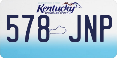KY license plate 578JNP
