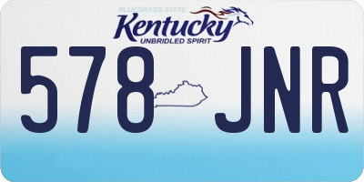 KY license plate 578JNR