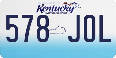 KY license plate 578JOL