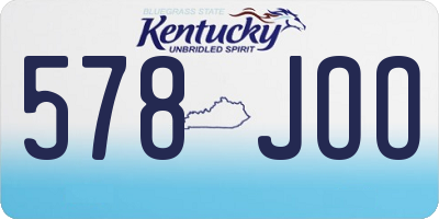 KY license plate 578JOO