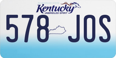 KY license plate 578JOS