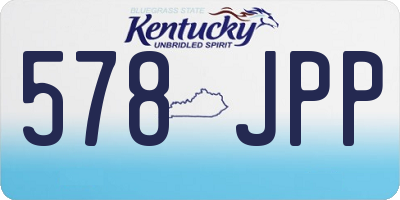 KY license plate 578JPP