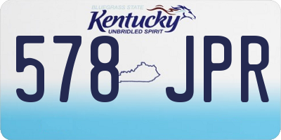 KY license plate 578JPR