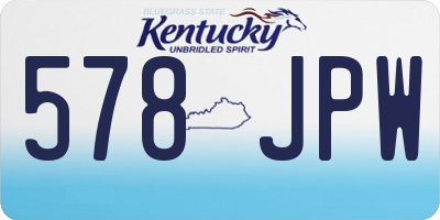 KY license plate 578JPW