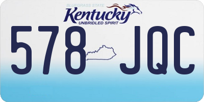 KY license plate 578JQC