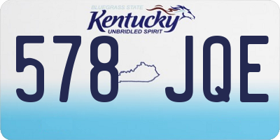KY license plate 578JQE