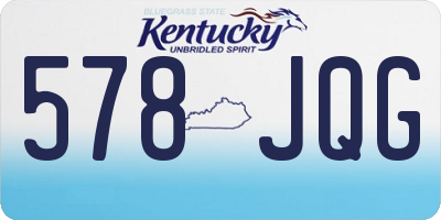 KY license plate 578JQG