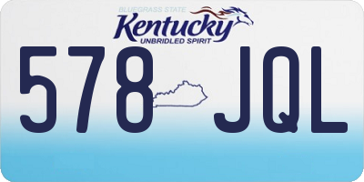 KY license plate 578JQL