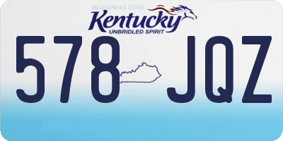 KY license plate 578JQZ
