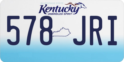 KY license plate 578JRI