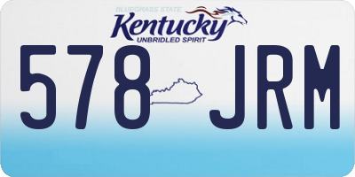 KY license plate 578JRM