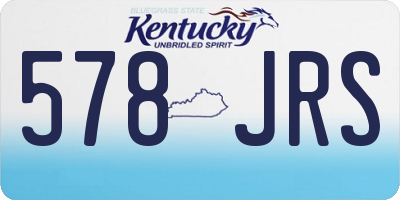 KY license plate 578JRS
