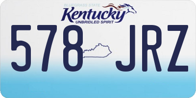 KY license plate 578JRZ